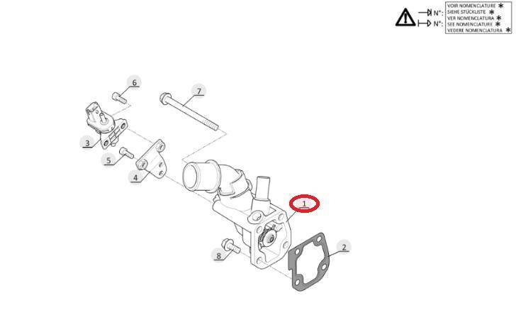 MANITOU 958728 engine thermostat