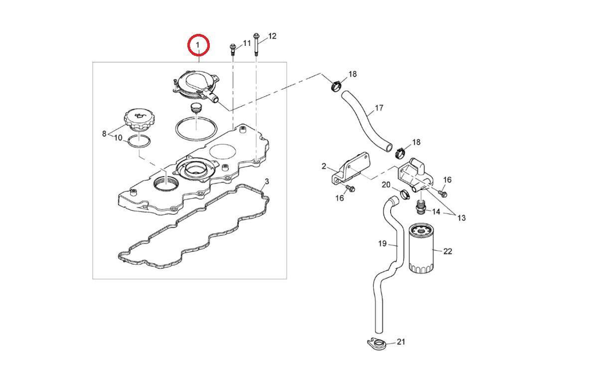 Valve cover complete MANITOU 747399