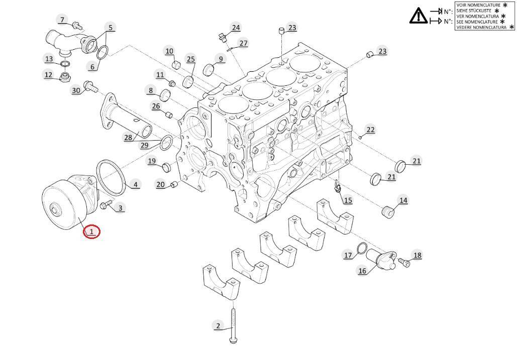 MANITOU water pump 52717341