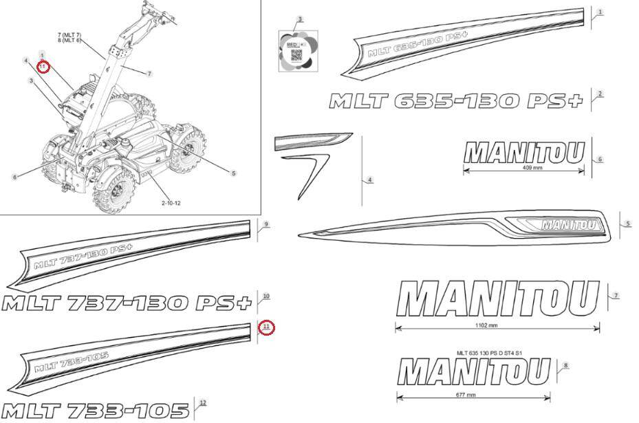 MANITOU door sticker 