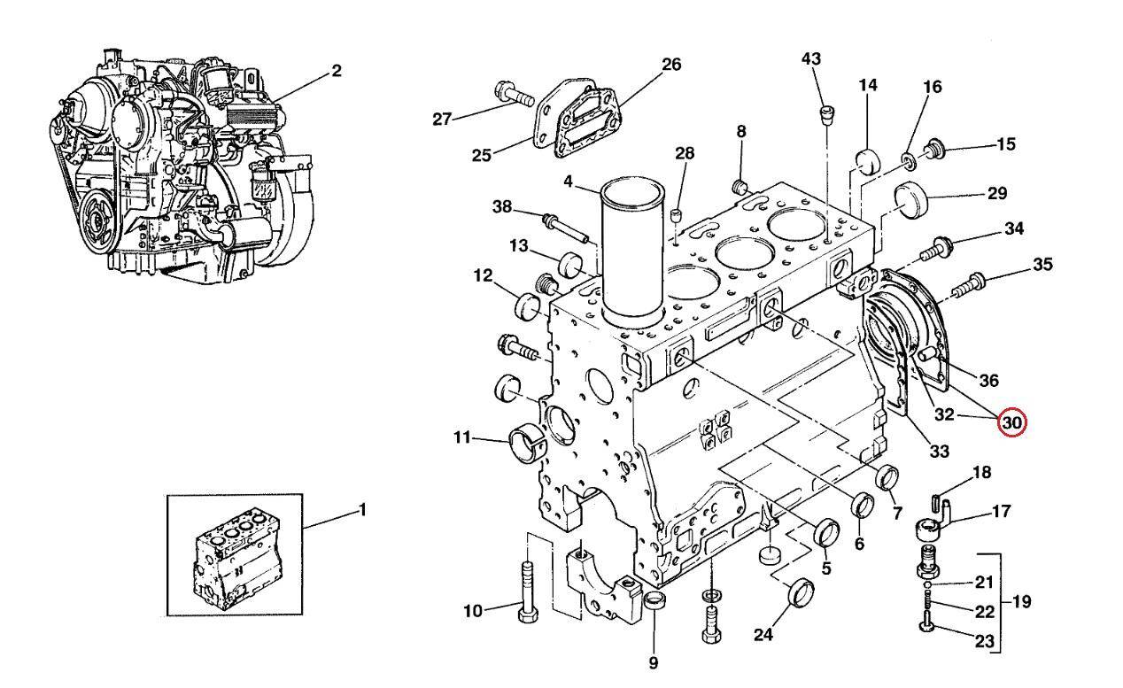 MANITOU crankshaft seal 549366 with housing