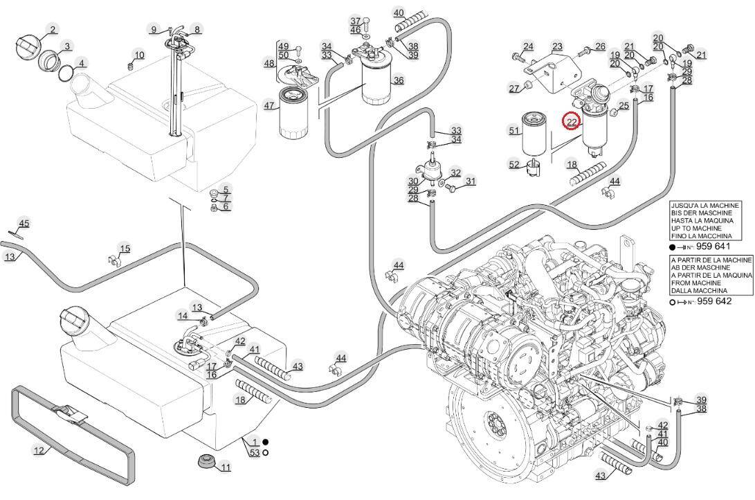 MANITOU manual fuel pump KUBOTA engine 52502539