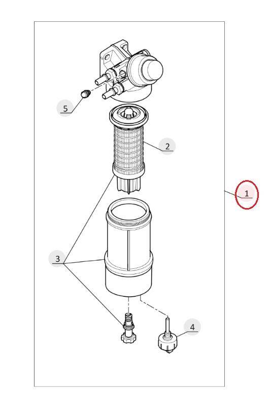 Manual fuel pump with filter MANITOU 306346