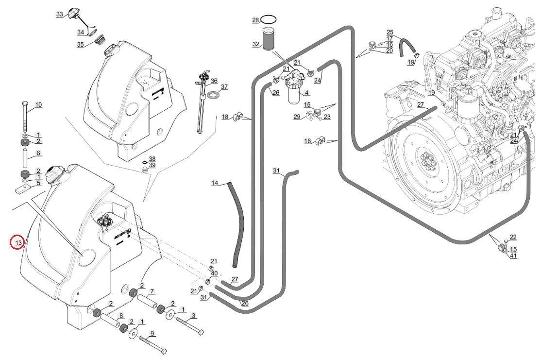 MANITOU fuel tank 52538532