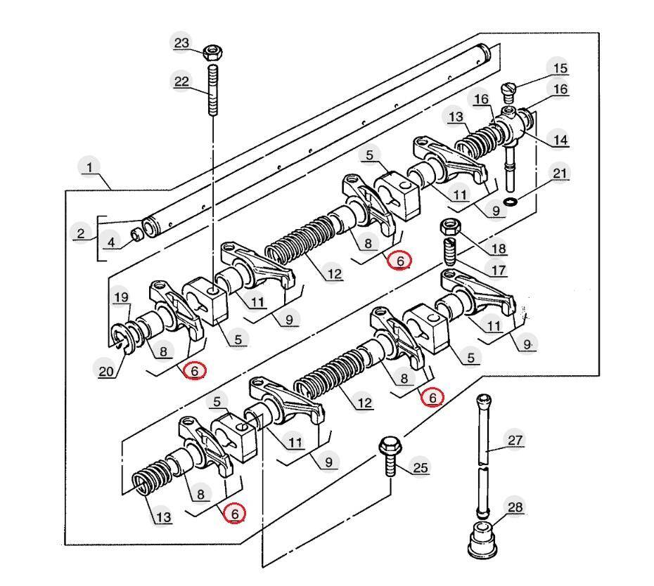 MANITOU left valve cover lever 603179