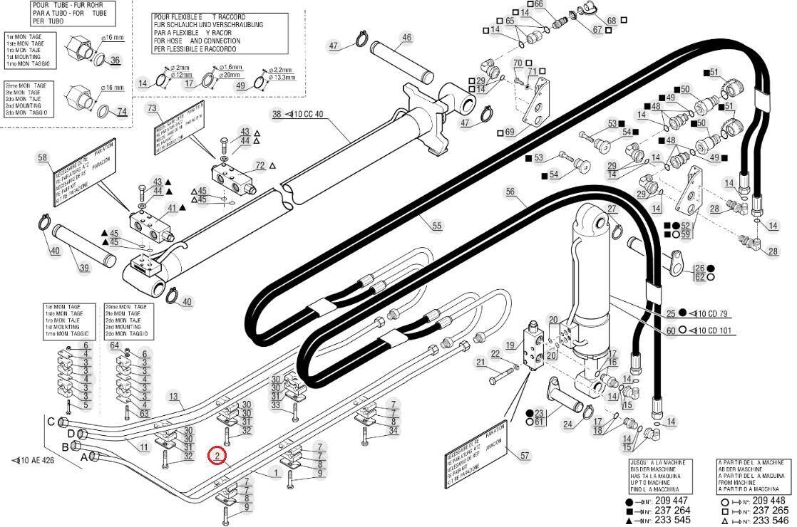 MANITOU hydraulic pipe 268968