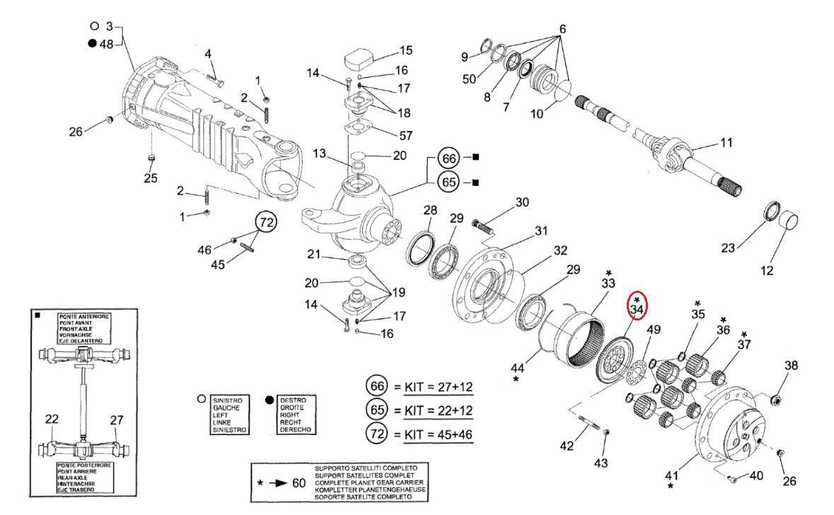 MANITOU SATELLITE INNER CROWN GEAR 565998