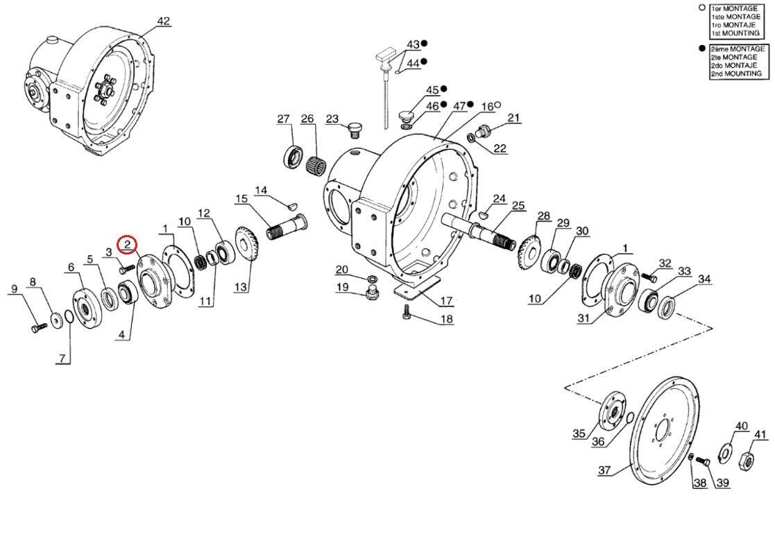 MANITOU bevel gear flange 550592