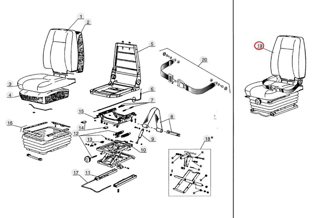 MANITOU 253004 operator seat