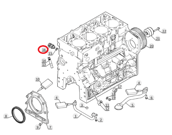 Oil pressure sensor MANITOU 961138 Deutz engine