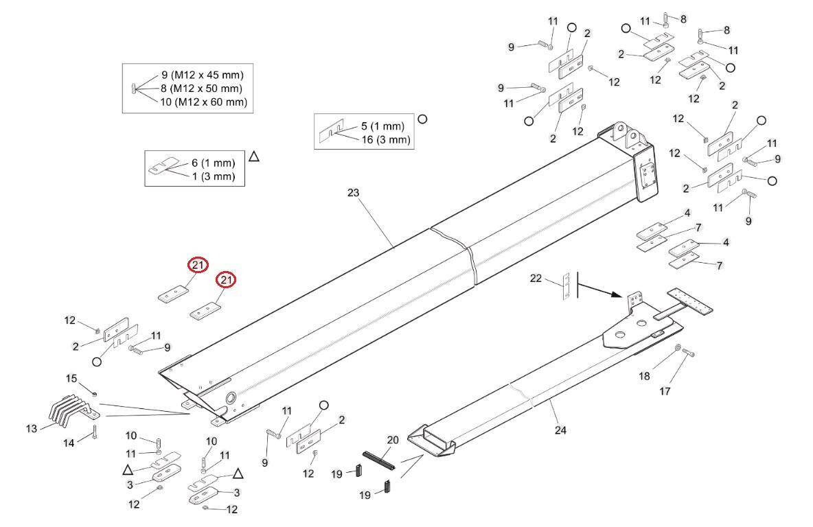 Boom, telescopic slide MANITOU 578798 upper