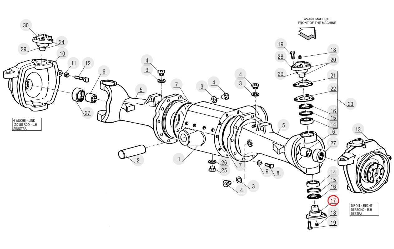 MANITOU lower link pin 602317