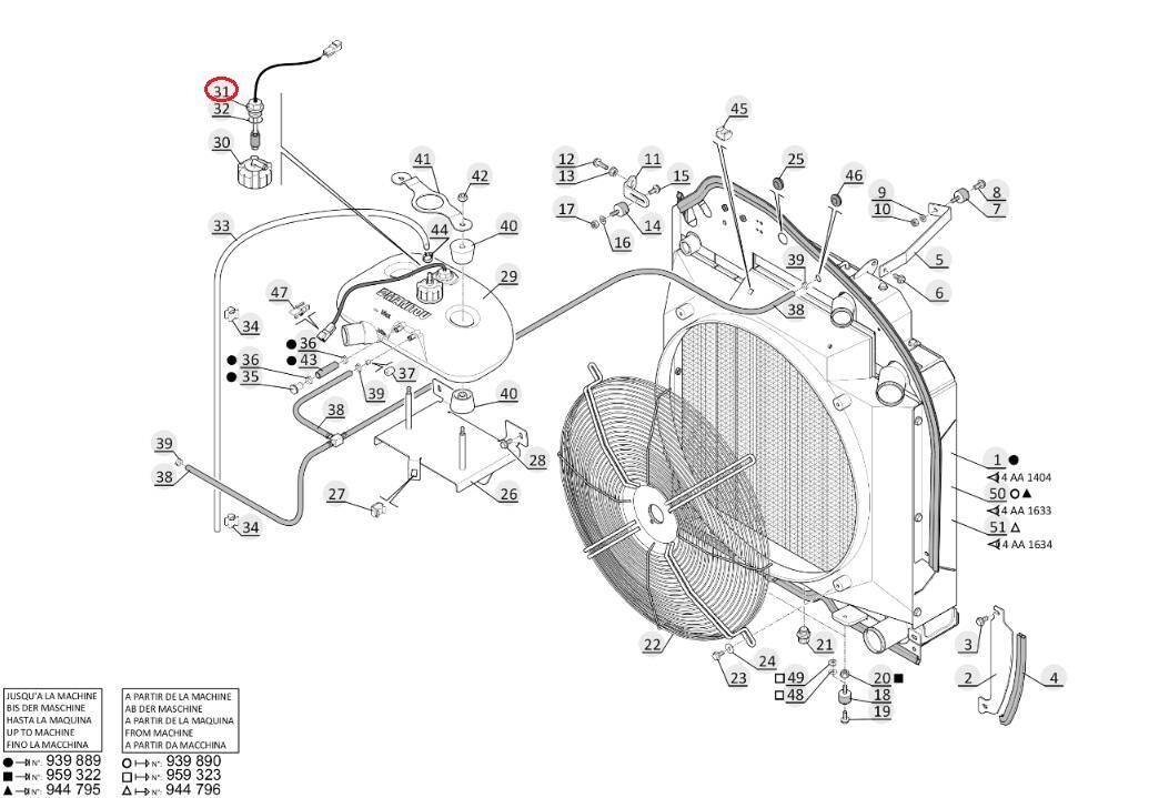 MANITOU coolant level sensor 308854