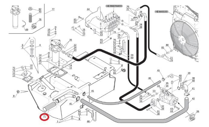 224726 Filtr hydrauliki MANITOU wkład w zbiorniku 224726