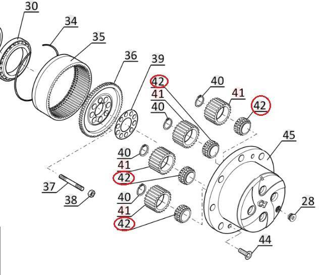 MANITOU SATELLITE NEEDLE ROLLER BEARING 562510