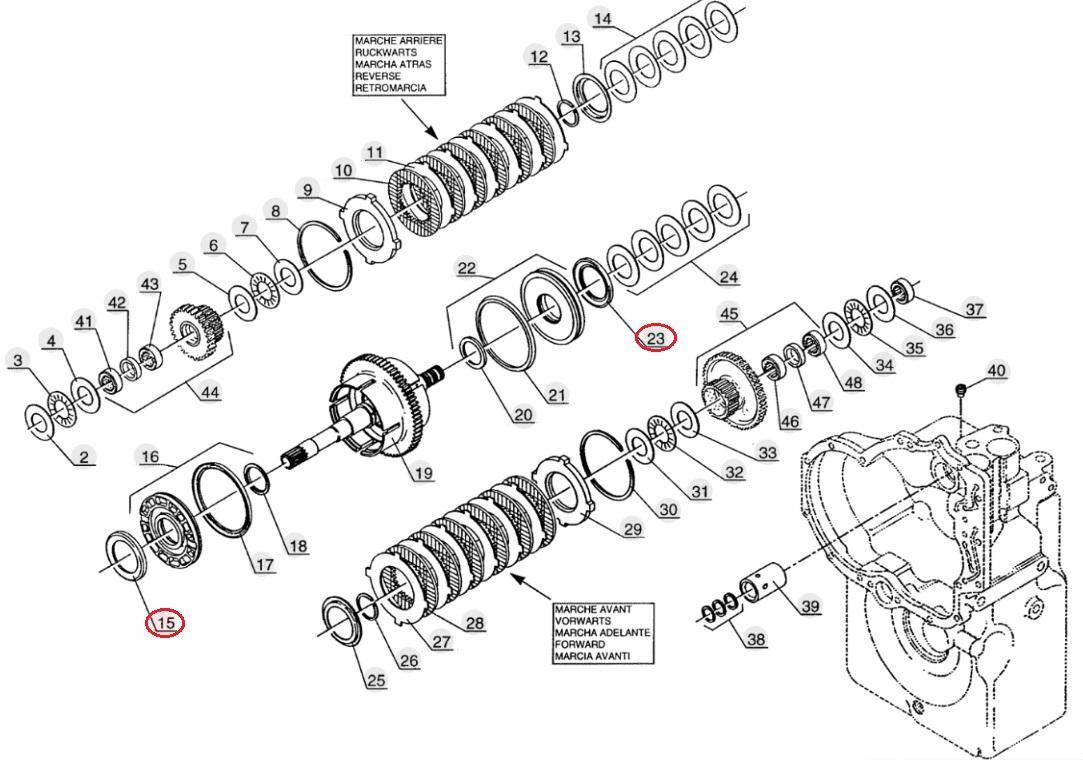 MANITOU gearbox piston washer 449381