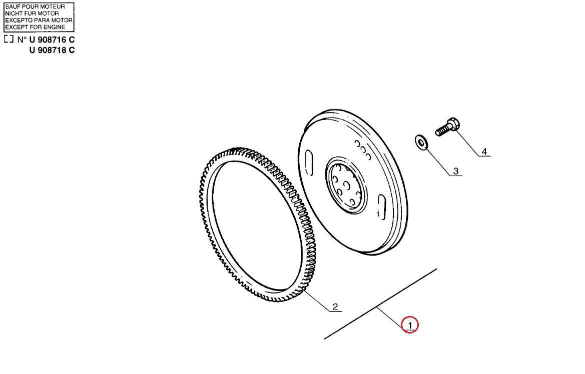 MANITOU engine flywheel 603983