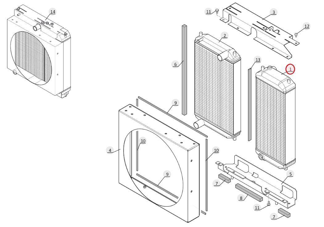 MANITOU hydraulic oil cooler 750381