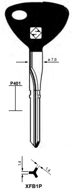 Klucz krzyżakowy Silca XFB1P