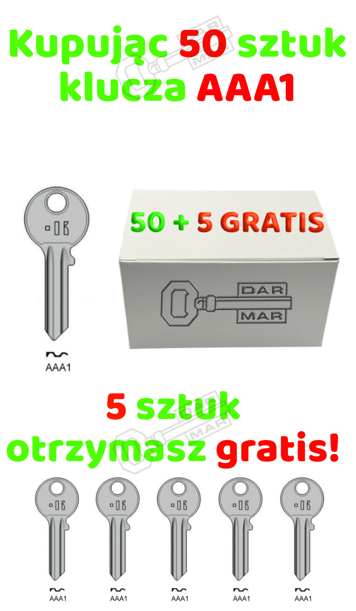 Klucz mieszkaniowy Keyline AAA1 pakiet