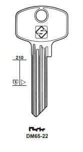 Klucz mieszkaniowy Silca DM65-22