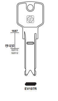 Klucz mieszkaniowy Silca  EV107R