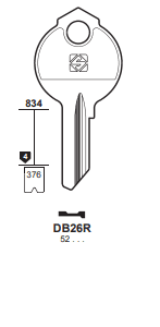 Klucz mieszkaniowy Silca DB26R