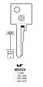 Klucz mieszkaniowy Silca MER29