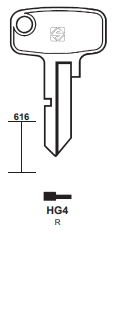 Klucz mieszkaniowy Silca HG4
