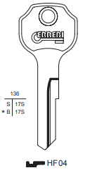 Klucz samochodowy ERREBI HF04