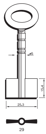Klucz Sejfowy Toczony 29