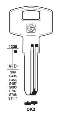 Klucz mieszkaniowy Silca  DK3