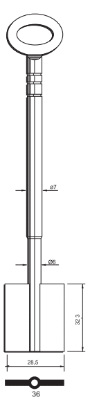 Klucz Sejfowy Toczony 36