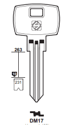 Klucz specjalny DOM DM17 org.