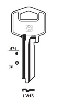 Klucz mieszkaniowy Silca LW18