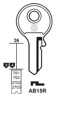 Klucz mieszkaniowy Sillca AB15R