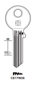 Klucz mieszkaniowy Silca CE17W26