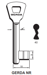 Klucz podklamkowy GERDA 40
