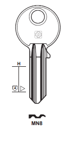 Klucz mieszkaniowy Silca MN8