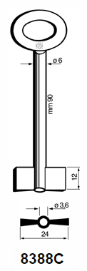 Klucz piórowy Silca  8388C