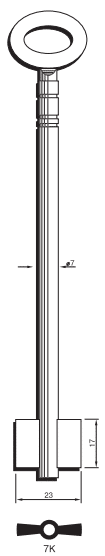 Klucz Sejfowy Toczony 7K