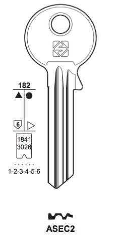 Klucz mieszkaniowy Silca  ASEC2