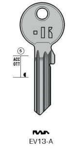 Klucz mieszkaniowy Keyline  EV13A