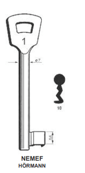 Klucz podklamkowy NEMEF 10