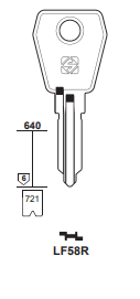Klucz mieszkaniowy Silca LF58R