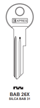 Klucz mieszkaniowy EXPRESS BAB26 EX