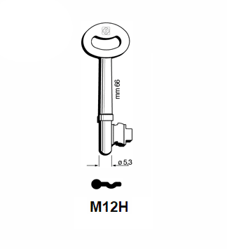 Klucz piórowy Silca M12H