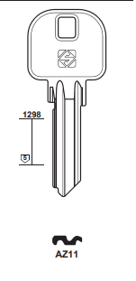 Klucz mieszkaniowy Silca  AZ11