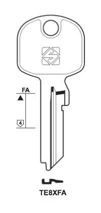 Klucz mieszkaniowy Silca TE8XFA