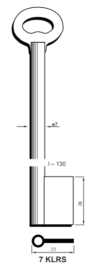 Klucz do zasuwy długi KLSR 7